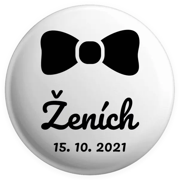 Placka Ženich s datem - kopie