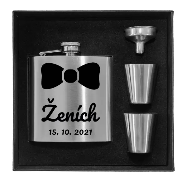 Ploskačka v krabičke Ženich s datem - kopie