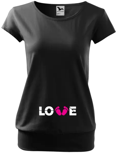 Tehotenské tričko LOVE nožičky