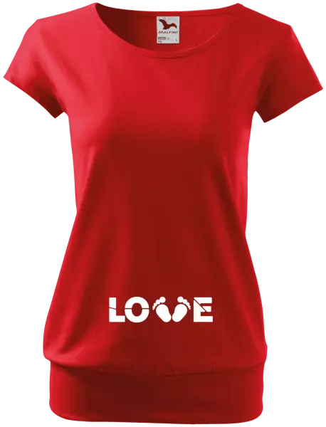 Tehotenské tričko LOVE nožičky