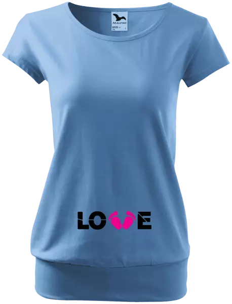 Tehotenské tričko LOVE nožičky