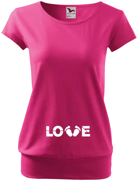 Tehotenské tričko LOVE nožičky