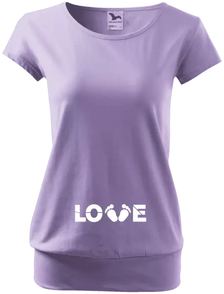 Tehotenské tričko LOVE nožičky