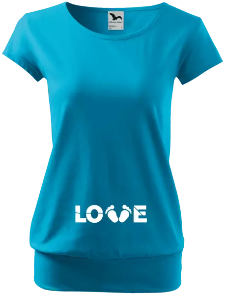 Tehotenské tričko LOVE nožičky