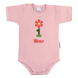 Detské body Moje první narozeniny s kytičkou - kopie