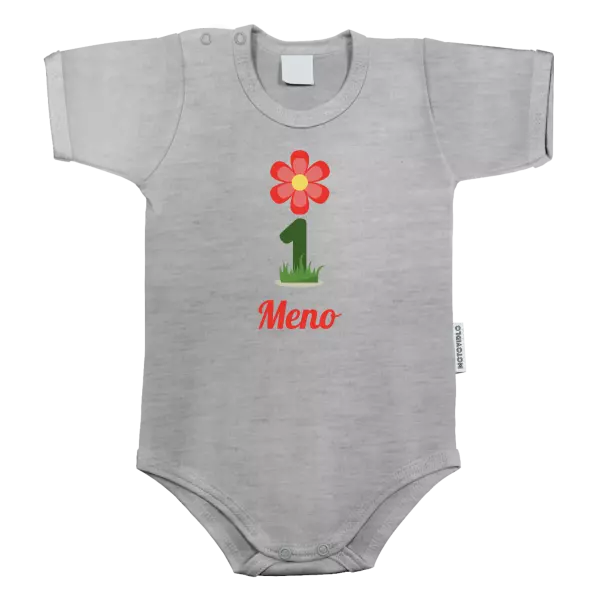 Detské body Moje první narozeniny s kytičkou - kopie