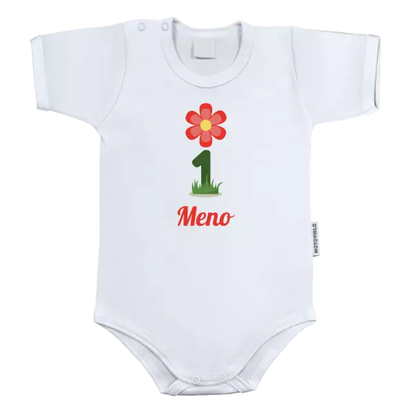 Detské body Moje první narozeniny s kytičkou - kopie