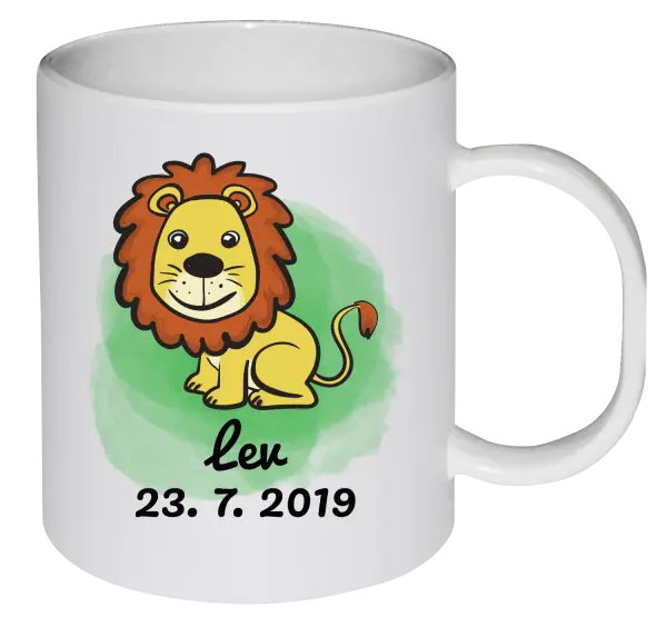 Plastový hrnček Lev