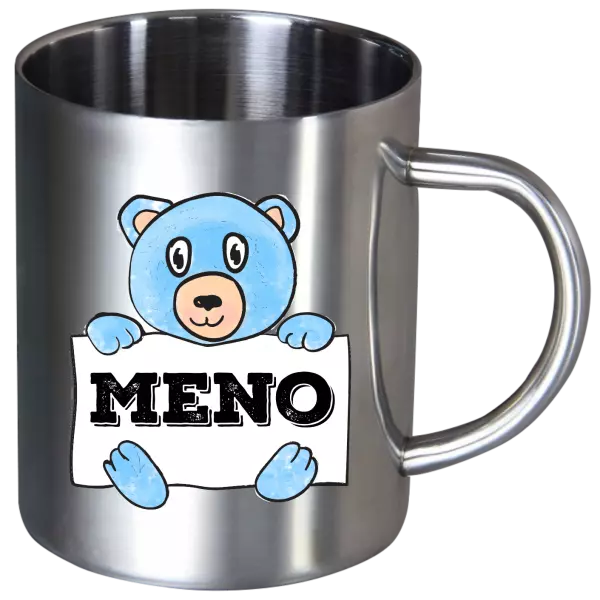 Nerezový hrnček Medvídek se jménem - kopie