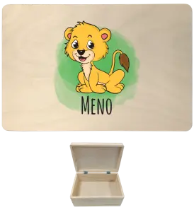 Drevený box s vekom Lvíček - kopie