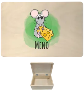 Drevený box s vekom Myška - kopie