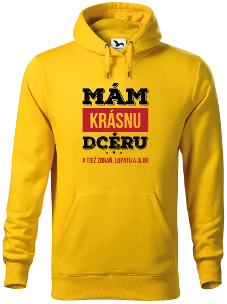 Pánska mikina Mám krásnou dceru, a taky zbraň, lopatu a alibi - kopie