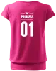Dámske tričko Princess s vlastním číslem - kopie