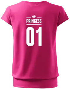 Dámske tričko Princess s vlastním číslem - kopie