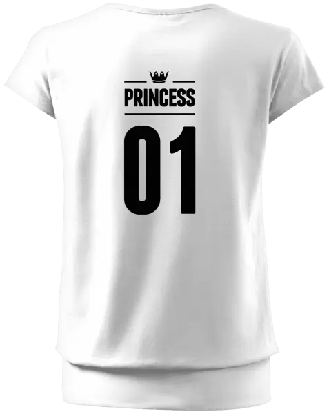 Dámske tričko Princess s vlastním číslem - kopie