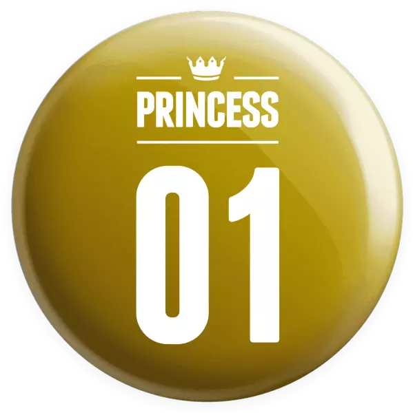 Placka Princess s vlastním číslem - kopie