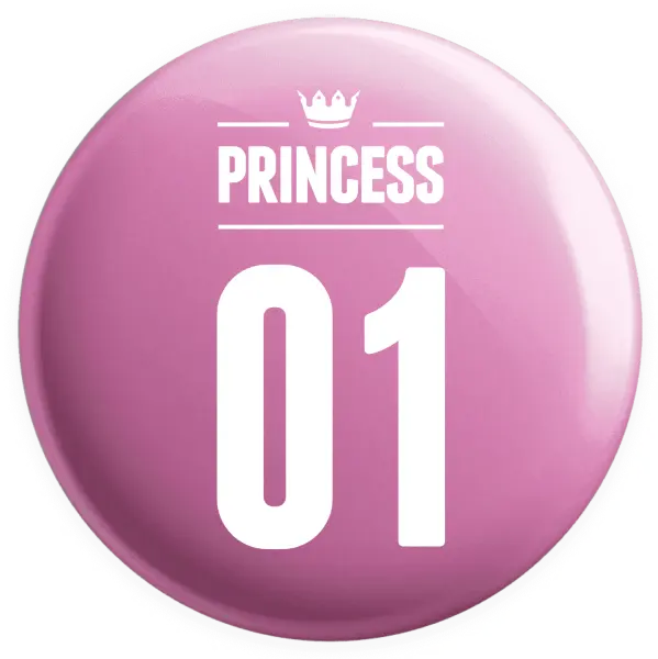 Placka Princess s vlastním číslem - kopie