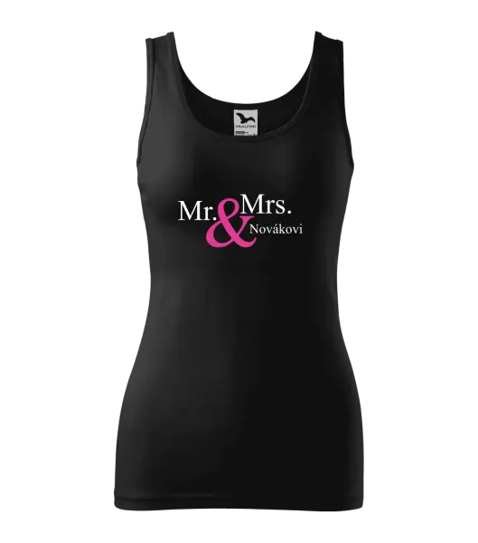 Dámske tielko Mr. & Mrs. s vlastním příjmením - kopie