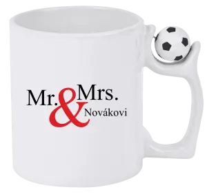 Hrnček Mr. & Mrs. s vlastním příjmením - kopie