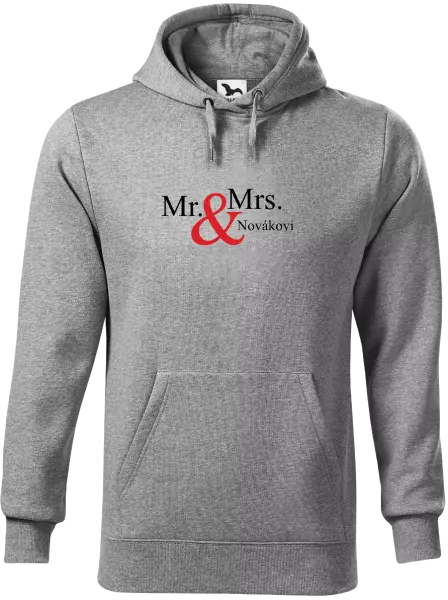 Pánska mikina Mr. & Mrs. s vlastním příjmením - kopie