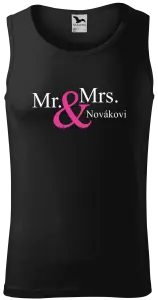 Pánske tielko Mr. & Mrs. s vlastním příjmením - kopie