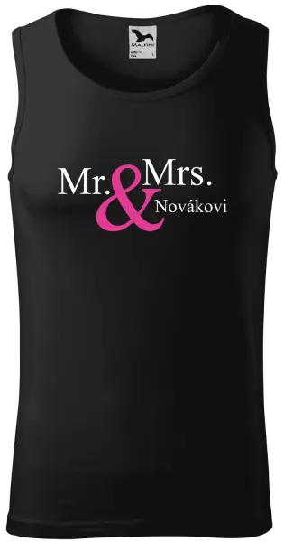 Pánske tielko Mr. & Mrs. s vlastním příjmením - kopie
