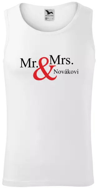Pánske tielko Mr. & Mrs. s vlastním příjmením - kopie