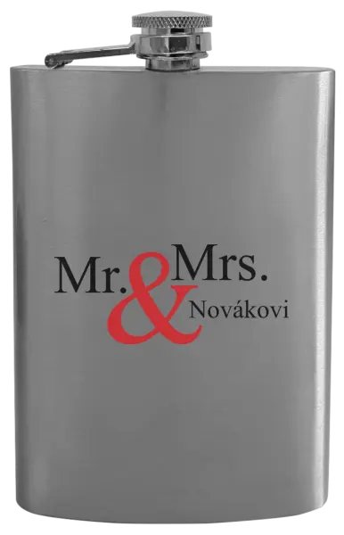Ploskačka Mr. & Mrs. s vlastním příjmením - kopie