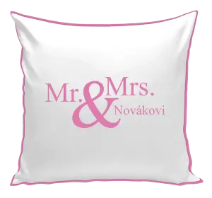 Vankúš Mr. & Mrs. s vlastním příjmením - kopie