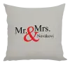 Vankúš Mr. & Mrs. s vlastním příjmením - kopie