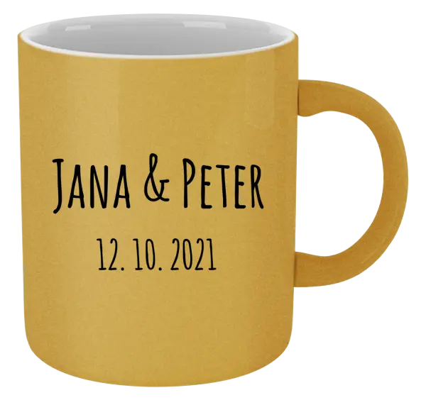 Hrnček metalický Jména a datum písmo 1 - kopie
