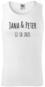 Pánske tielko Jména a datum písmo 1 - kopie