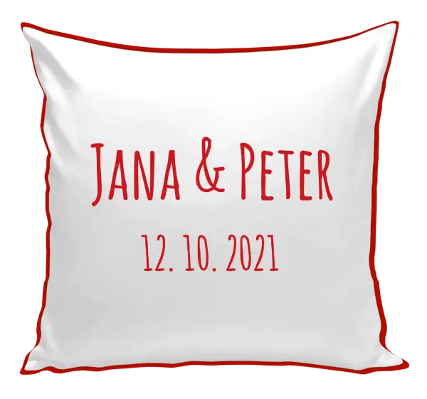 Vankúš Jména a datum písmo 1 - kopie