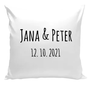Vankúš Jména a datum písmo 1 - kopie