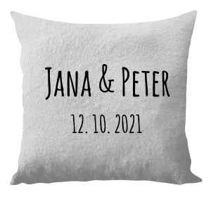 Vankúš Jména a datum písmo 1 - kopie