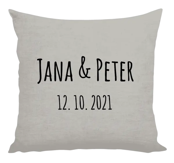 Vankúš Jména a datum písmo 1 - kopie