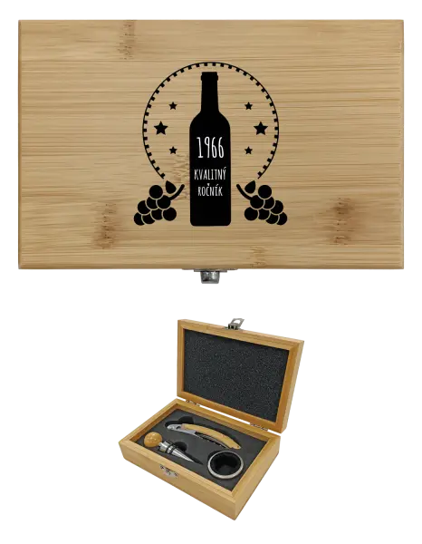 Drevená sada k vínu Kvalitní ročník - kopie
