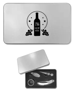 Plechová sada k vínu Kvalitní ročník - kopie