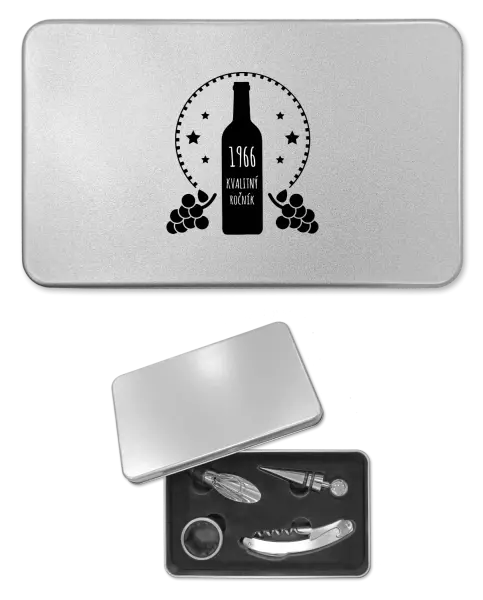 Plechová sada k vínu Kvalitní ročník - kopie