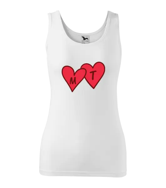 Dámske tielko Iniciály v srdíčku se jmény - kopie