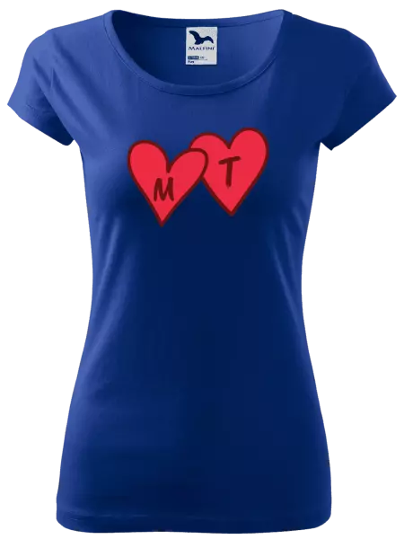 Dámske tričko Iniciály v srdíčku se jmény - kopie