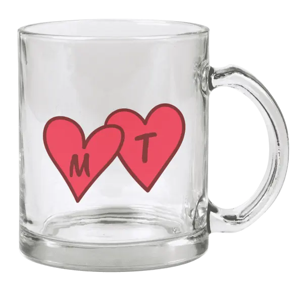 Hrnček Iniciály v srdíčku se jmény - kopie