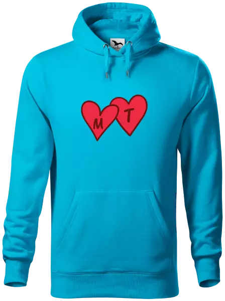 Pánska mikina Iniciály v srdíčku se jmény - kopie