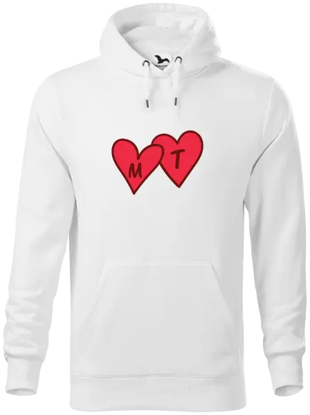 Pánska mikina Iniciály v srdíčku se jmény - kopie