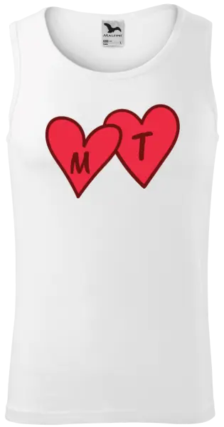 Pánske tielko Iniciály v srdíčku se jmény - kopie