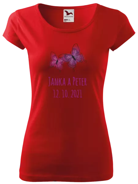 Dámske tričko Motýlci se jmény - kopie
