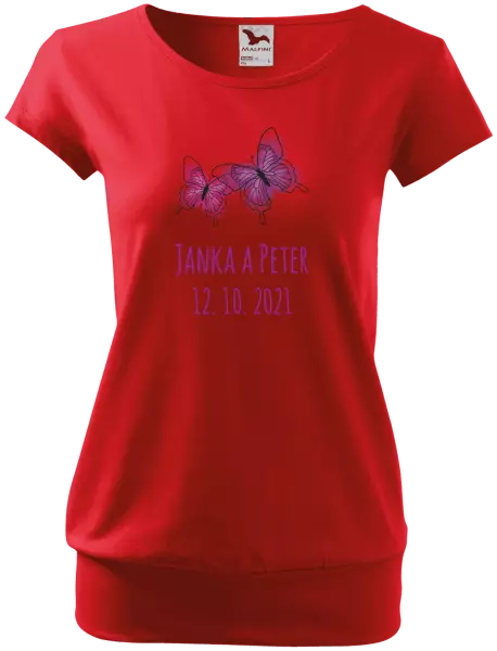 Dámske tričko Motýlci se jmény - kopie