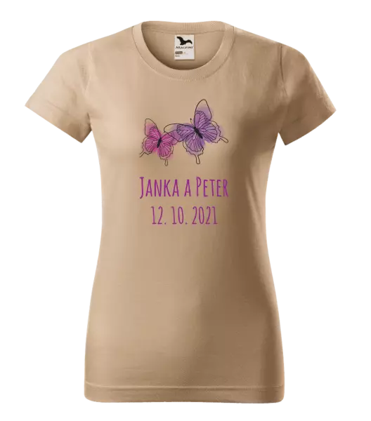 Dámske tričko Motýlci se jmény - kopie