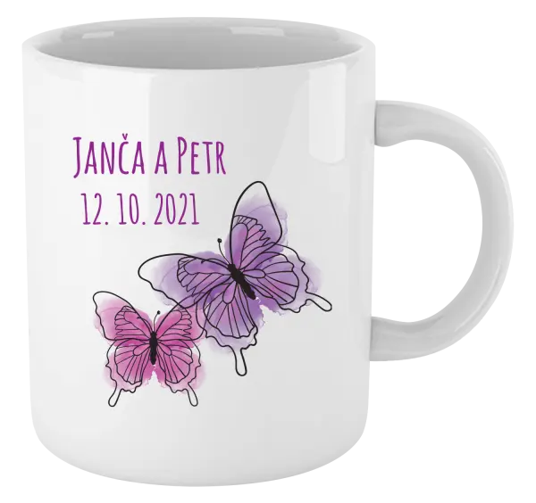 Hrnček Motýlci se jmény - kopie