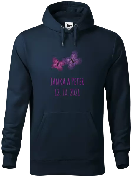 Pánska mikina Motýlci se jmény - kopie